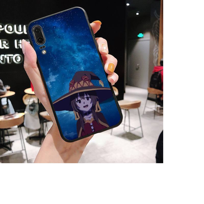 Japan Anime Konosuba Megumin Telefonkasten für Huawei P30 plus P8 lite P9 lite Zurück Coque für Psmart P20 pro P10 lite