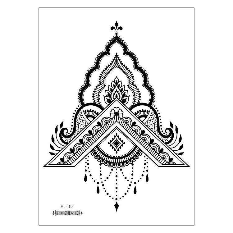 Original Large-Pattern Waterproof Chest & Full Arm Temporary Tattoo Stickers 210x150 mm