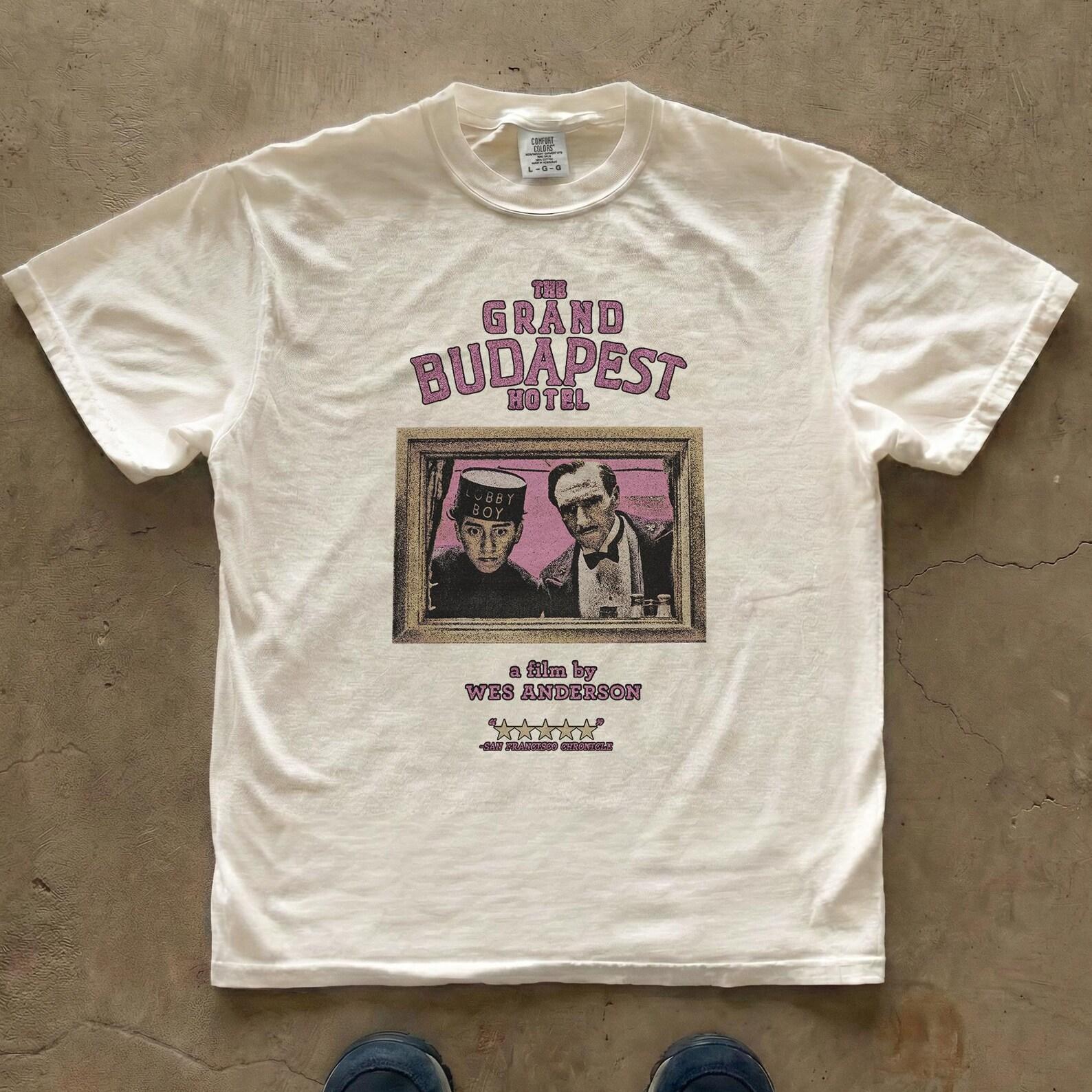 Grand Budapest Indie Film Shirt, Pastel Movie Tee, Wes Anderson Tee, Cinema Aesthetic Tee, Stylish Movie Shirt S