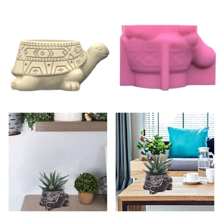 Concrete Molds Succulent Planter Molds Turtles Shape Silicone Ornament Moulds