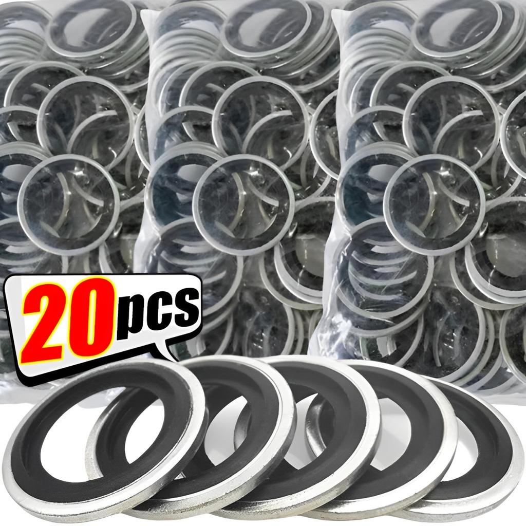 M16 Aluminium Alloy Rubber Gasket Car Oil Sump Drain Plug Sealing Gaskets Rings Washer for Renault Clio Duster Espace Fluence