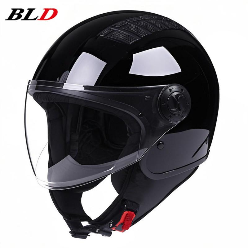 Lightweight Retro Cruiser Motorcycle Helmet Men Women Full Face DOT Approved Vintage Style