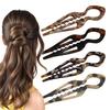 4Pcs U Shaped Hair Stick Vintage French Hair Pin Women Acetate Hair Accessories Diy Retro Hairstyle Tool New Hair Clips