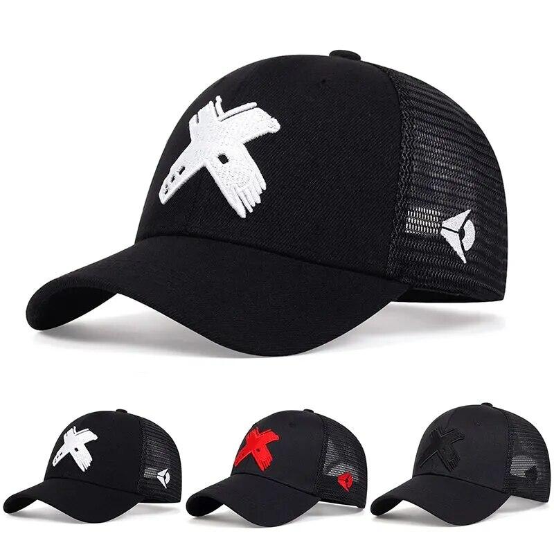 Unisex Embroidery Baseball Net Caps Spring and Summer Outdoor Adjustable Casual Hats Sunscreen Hat