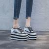 Fashion Fashionable Women's White Wedge Casual Shoes Spring Autumn New Arrival with Thick-soled Platform and Internal Height Increase