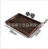 Rectangular Burnt Paulownia Wood Tray: Solid Wood Japanese-Style Tea Set Tableware