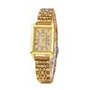 Stainless Steel Women's Square Quartz Watch - Luxury Korean Style