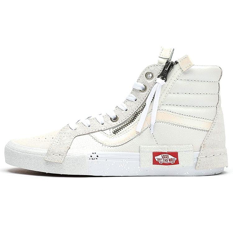 

Vans Sk8-Hi Reissue CAP Glitter Mix — белые кроссовки унисекс Blanc-De-Blanc True-White VN0A3WM1TUT