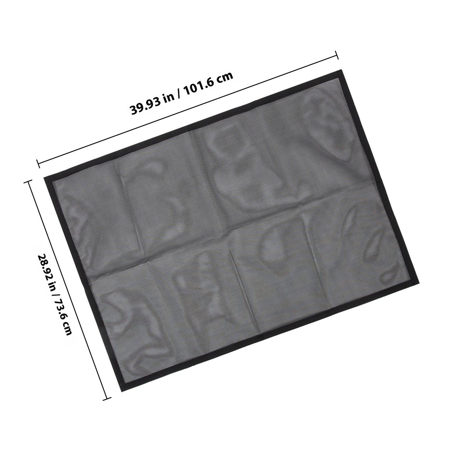 

1Set Fireplace Screen Spark Guard Mesh Panel Black PVC Fine Mesh Protective Curtain for Hearth Carpet Floor Safety