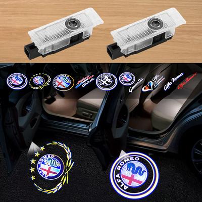 2pcs LED Car Door Welcome Light Decorate Laser Logo Projector Lamp For 147 156 159 Mito Brera Spider Giulietta Giulia