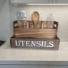 Wooden Spoon Fork Storage Box Space Saving Tableware Storage Rack Silverware Holder  Living Room