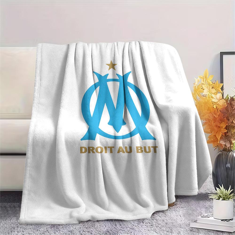 Olympique de Marseille Flannel Blanket, High quality Comfortable for All Seasons, Home Decor, Warmth and Comfort