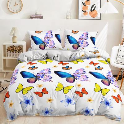 Dreiteiliger Quiltbezug Schmetterling Bettwäsche Digitaldruck Set