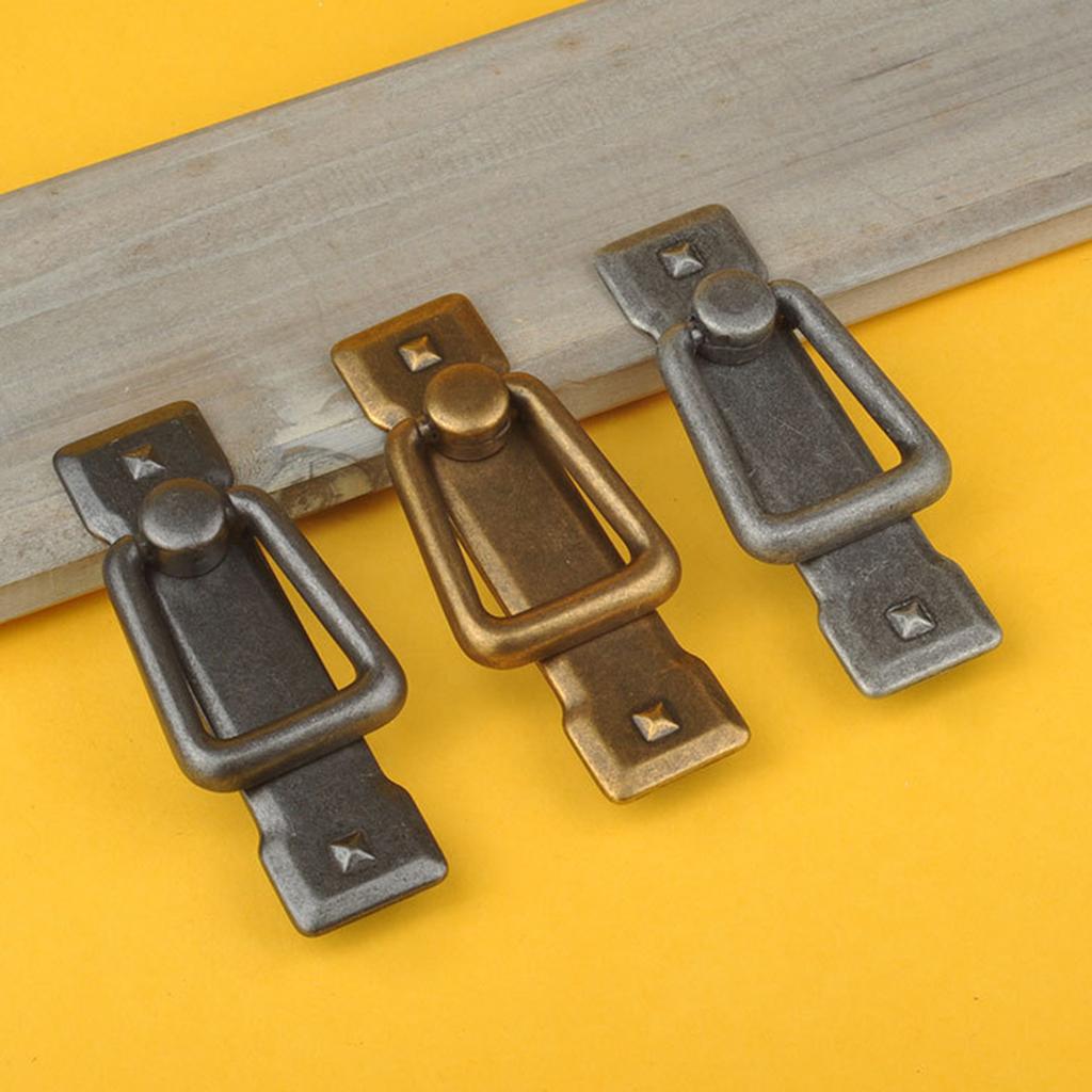 Wardrobe Rings Pulls Zinc Alloy Dressers Knob Cupboard Handle Vintage Furniture Handle Bedside Cabinet Pull Hardware