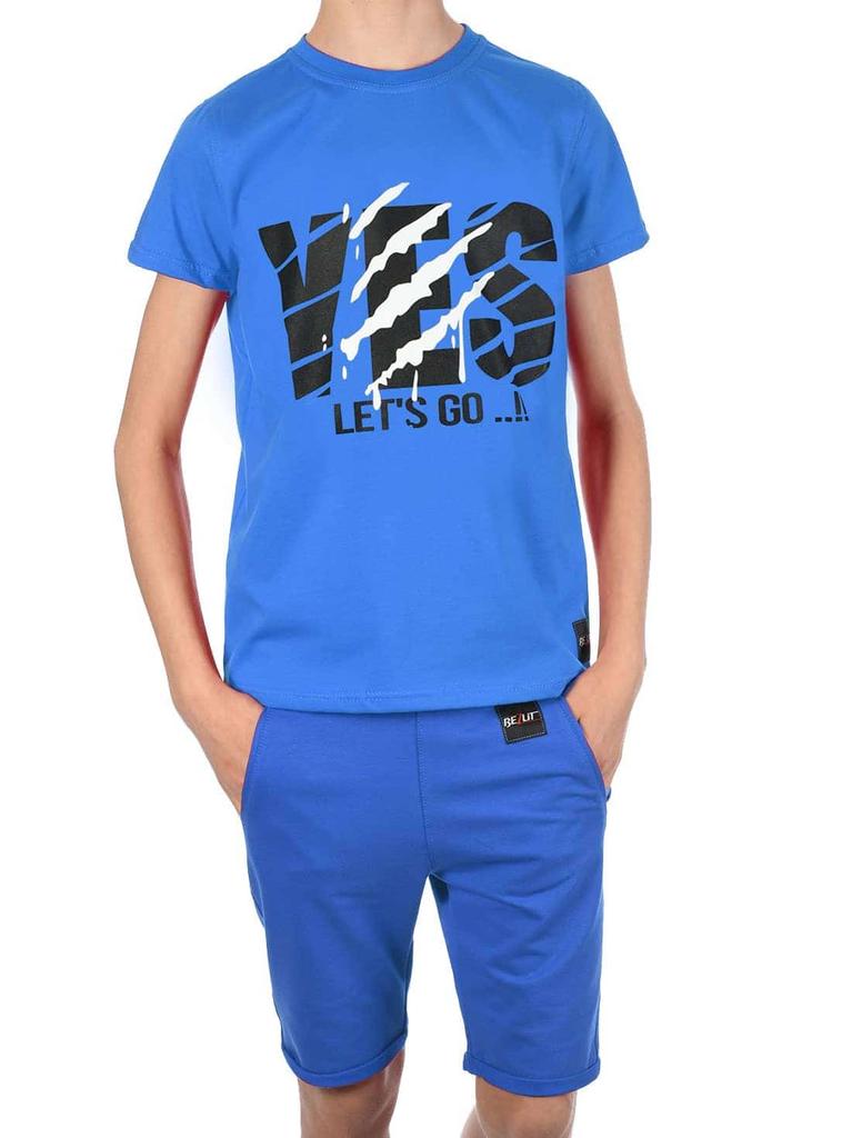 Gutte sommersett T-skjorte JA og stoffshorts