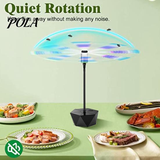 Easy-carry Fly Repellent Fan Tabletop Portable 360 Degrees Rotation USB/Battery Powered Retractable Lightweight Adjustable Pole Physical Mosquito for