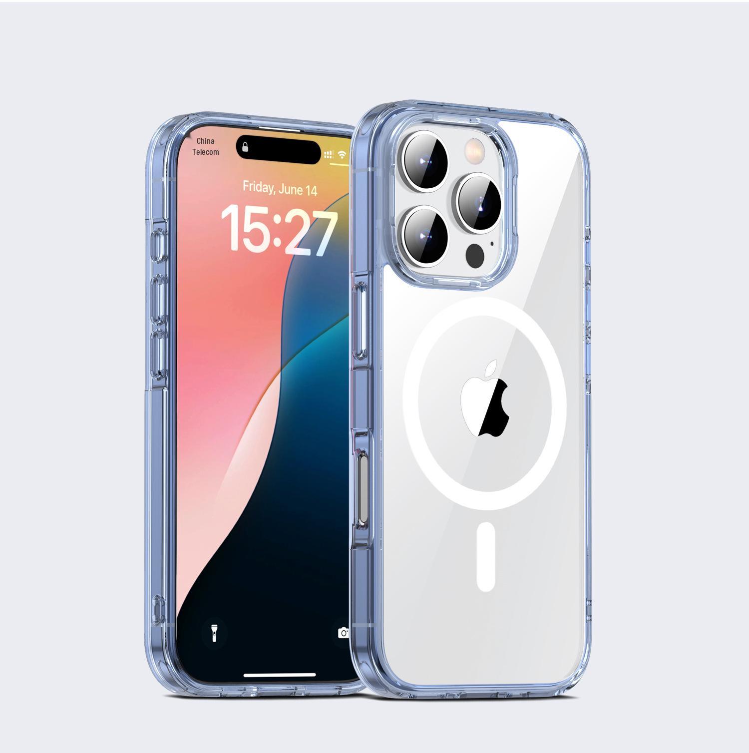Magnetic Transparent Airbag Protective Case for iPhone 16/16 Pro Max - New Model, Drop-Proof Design. 16