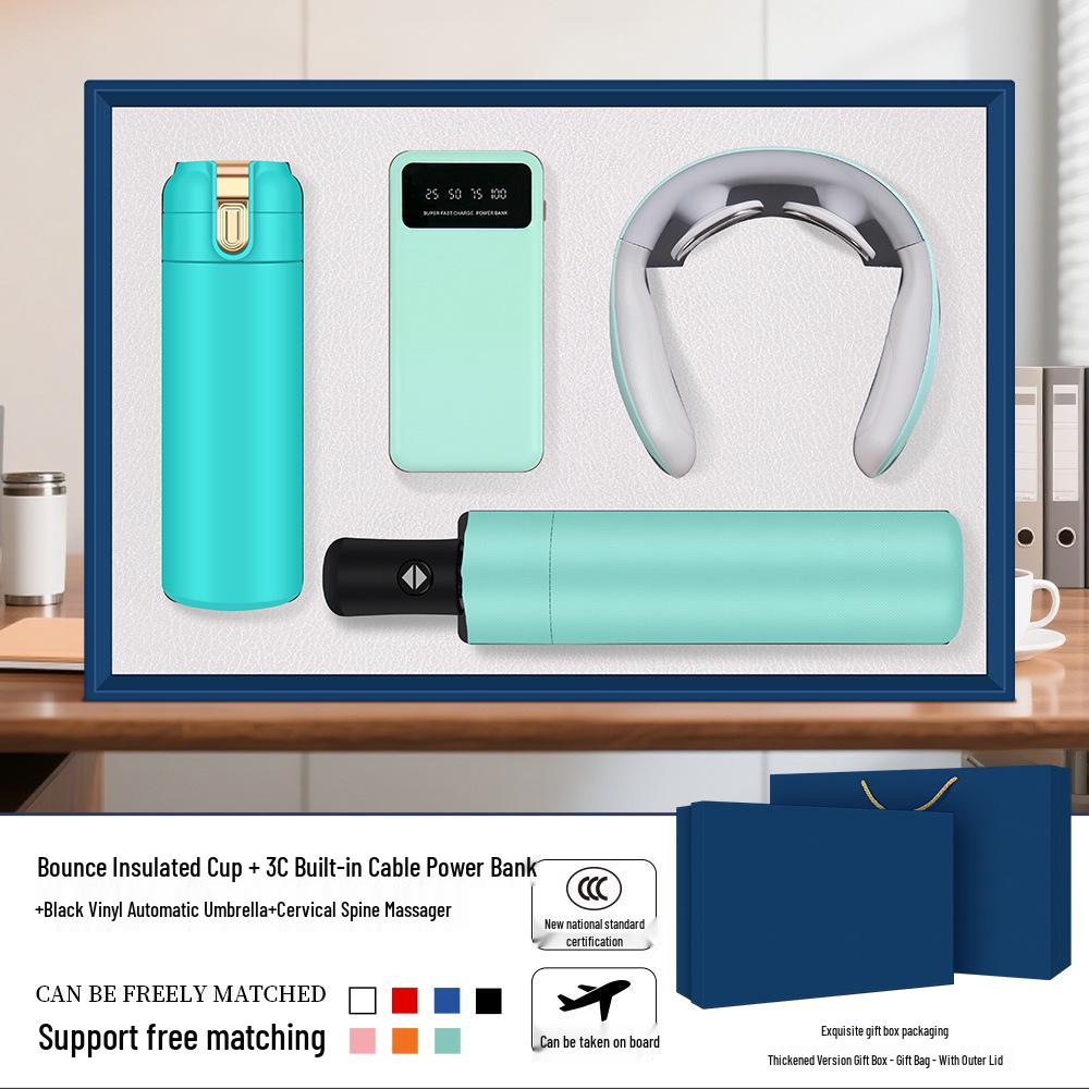 Custom Logo Insulated Mug Gift Set for Company Events and Customer Souvenirs