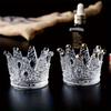 European Crystal Crown Glass Tealight Candle Holder Ring Scented Candlestick Home Decoration