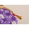Kyoto Geibi-do Kyo-Yuzen Rabbit Pattern Wallet with Bell 2.6 Inch (Navy)