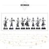 Little Iron Art Musician Creative Men/Women Music Band Crafts Home Office Desk Decoration Birthday Gift 8 Pack (Woman)