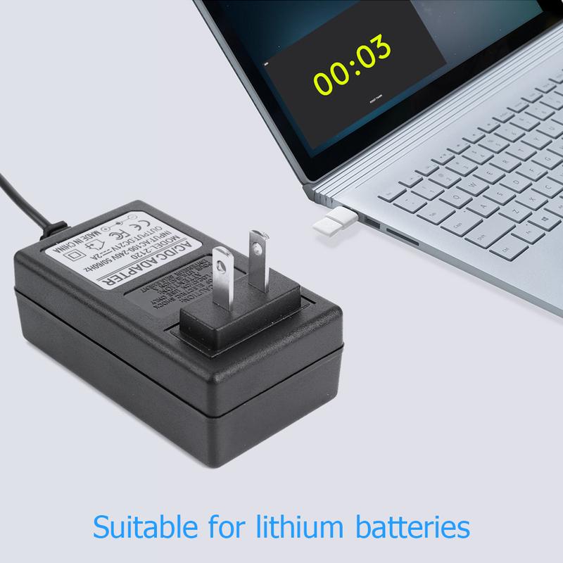 21V DC 2A Battery Charger Intelligent Lithium Li-on Power Adapter EU US Plug 5.5mm x 2.1mm Accessories for Home