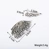 Wedding Jewelry 2 In 1 Antique Silver Color Crystal Women Stud Earrings Hollow Wings Hiphop Ear Accessories Bohemian Asymmetrical Female Earrings