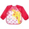 0-3 Years Baby Waterproof Anti-dirty Bib Long Sleeve Art Painting Apron Strap Smock Soft Feeding Bib Cartoon Kindergarten Gown