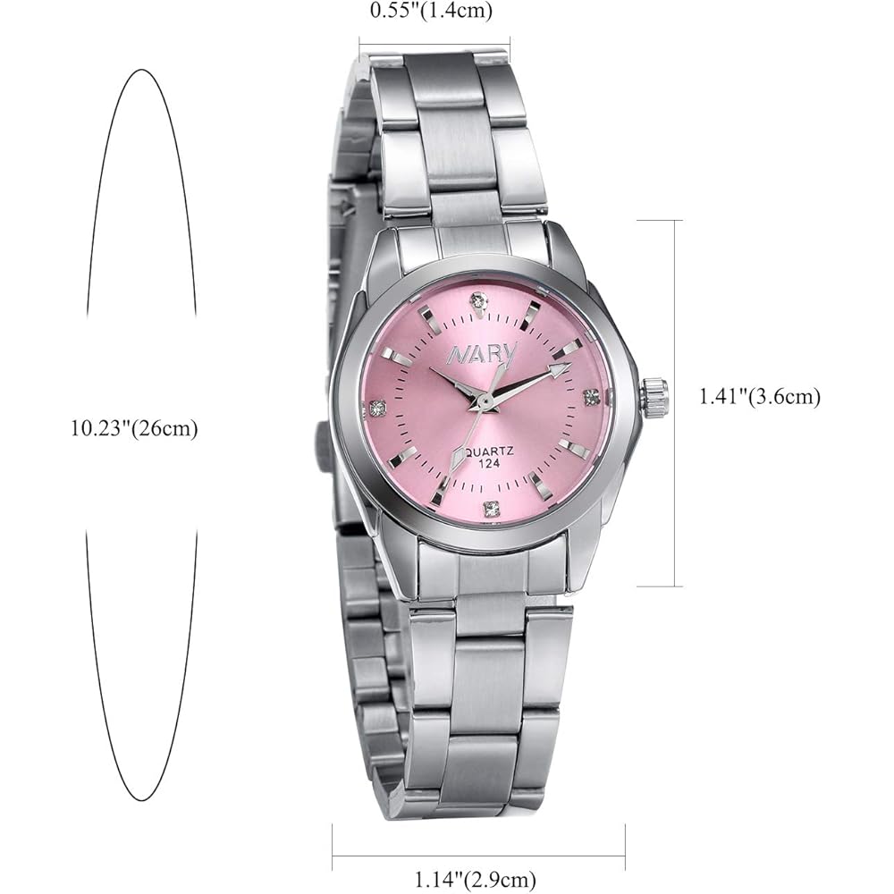 Jewelrywe Women's Analog Fashion Watch Waterproof Stainless Steel Band Accessories