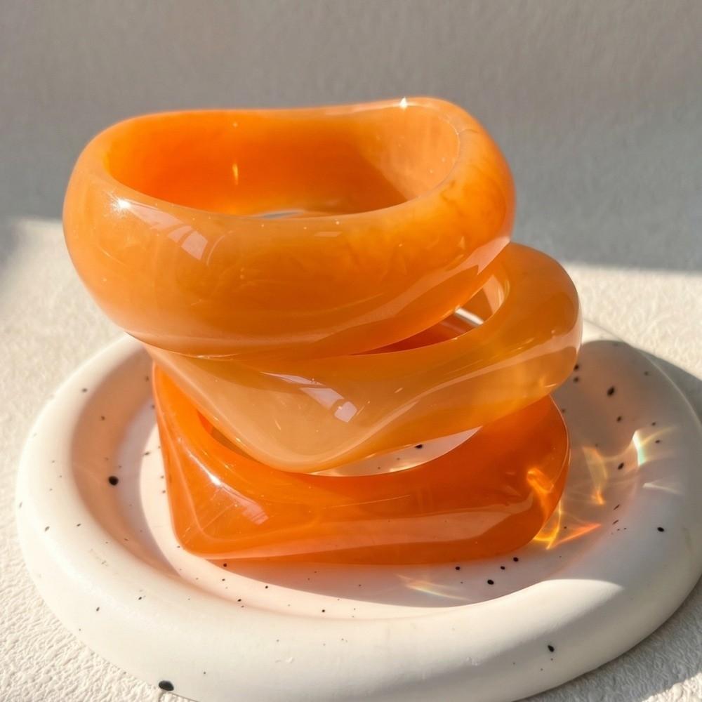 Translucent Acrylic Bracelets Marbled Chunky Cuffs Statement Bangles Resin Bangles Resort Vacation