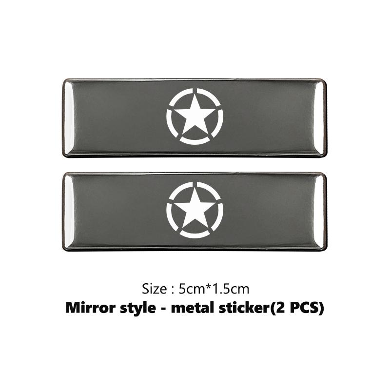 Car Trunk Body Sticker Aluminum Alloy Emblem Auto Stickers For Jeep Cherokee Wrangler JK Gladiator Compass Renegade Patriot AJT1