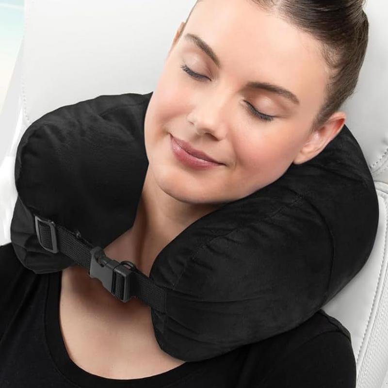 Portable Fillable Neck Pillow Space-saving Fillable Clothes Neck Pillow Multifunctional U-shaped pillow For Car Train Airplane