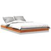 VidaXL Cadre de lit cire marron 140x200 cm bois de pin massif, meuble de chambre à coucher, sommier, lit en bois, 847150