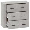 Vidaxl Cabinet, Concrete Grey, 80X33X70 Cm, Wood-Based Material