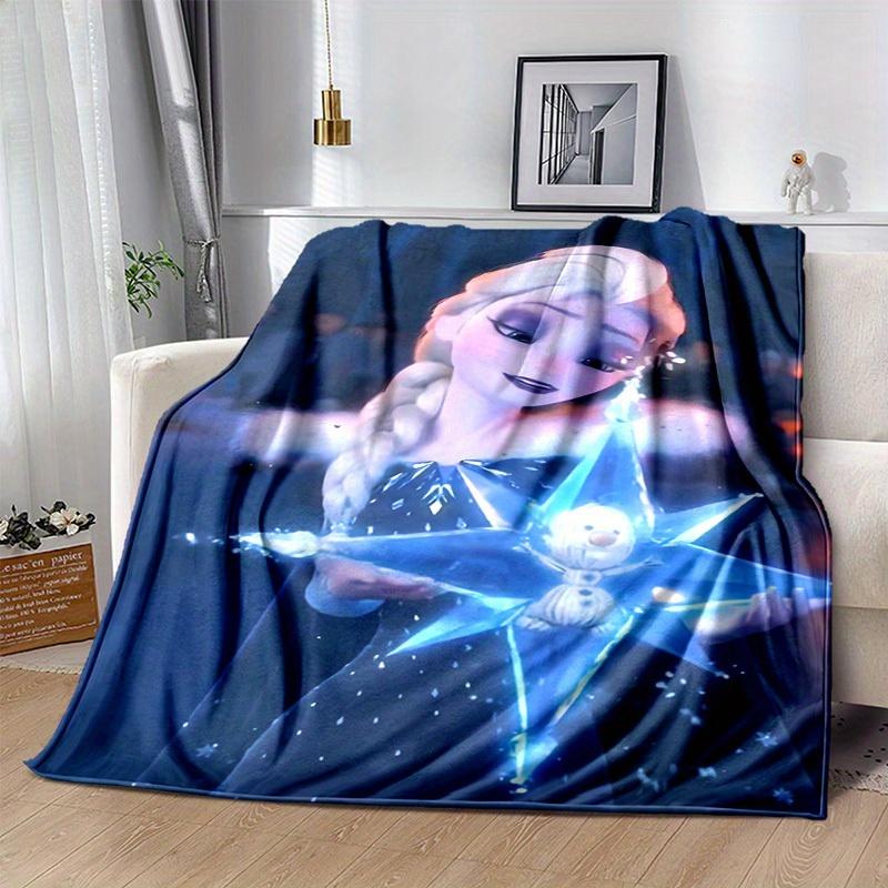 1pc, Elsa Frozen II Magic Star Blanket Home Decor, Couch Throw, Outdoor Blanket, Gift for All Occasions, Flannel Coverlet, Perfect for Bed