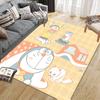Doraemon2 Flannel Pattern Square Carpet,Area Rug,Carpet Rug for Living Room Bedroom Sofa Playroom Decor,Non-slip Floor Mat