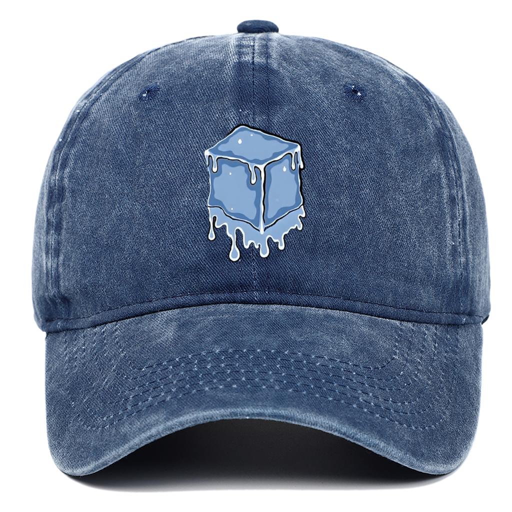 Suitable for daily wear in all seasons, baseball caps for men and women, ice block printed street casual hats adjustable