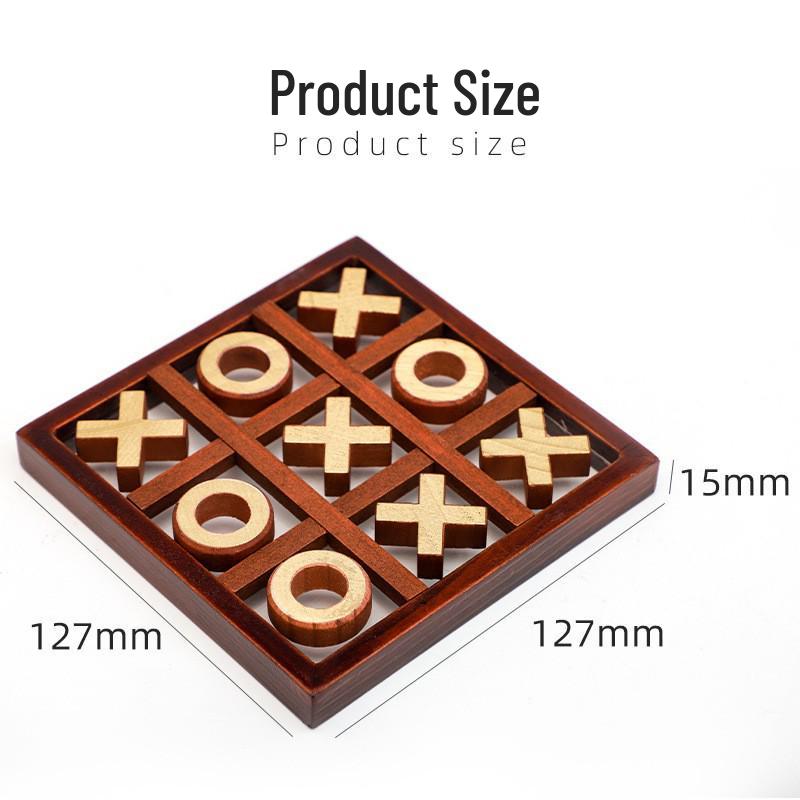 XO Tic Tac Toe Casual Puzzle Game - Wooden Tabletop Toy