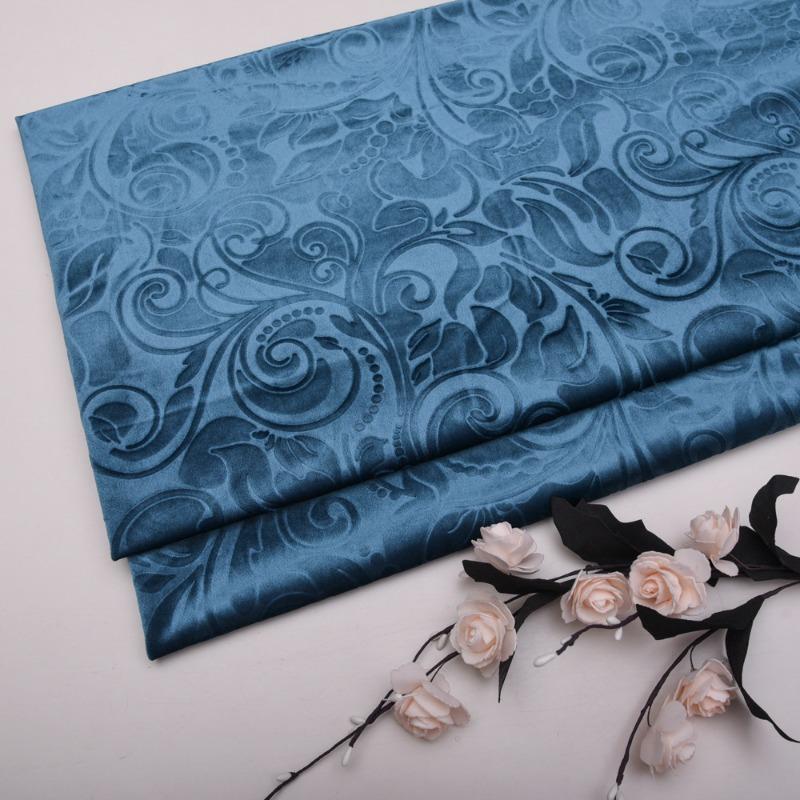 Solid Color 3D Embossed Velvet Fabric for DIY Sewing Curtain Pillowcase Cushion Cover Wedding Background Furniture Upholstery
