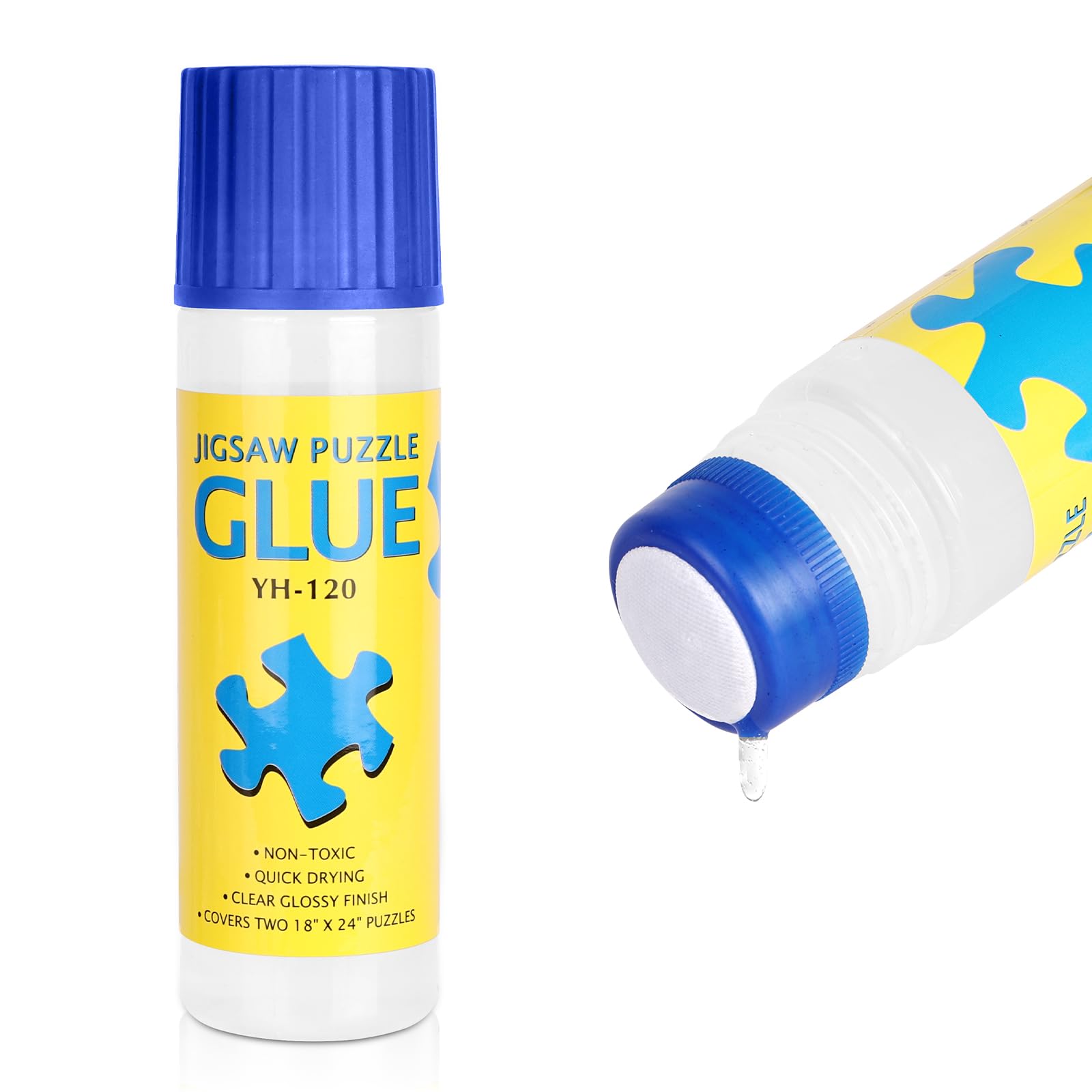 Jigsaw Puzzle Glue Clear,PVA Quick Dry,Non-Toxic,Water-Soluble, Anti-Moisture, Puzzle Preserver Sealer for 1000/2000/3000 Pieces