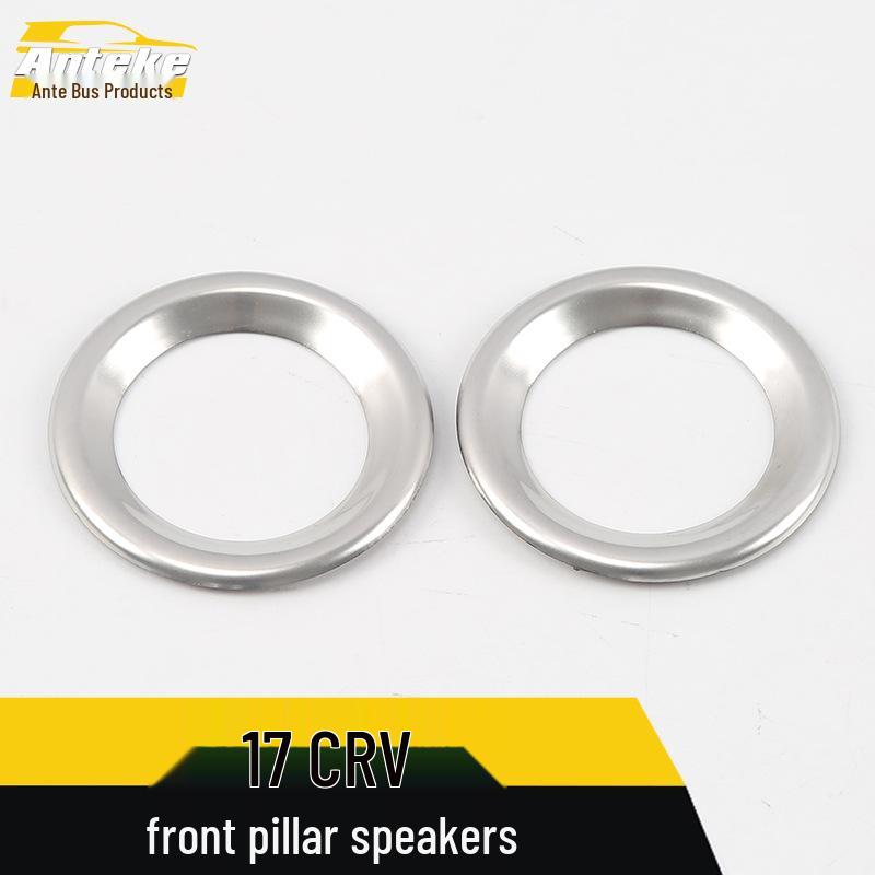 CRV Front Pillar Speaker Frame Decor & Center Console Cover Ring for 17 CRV