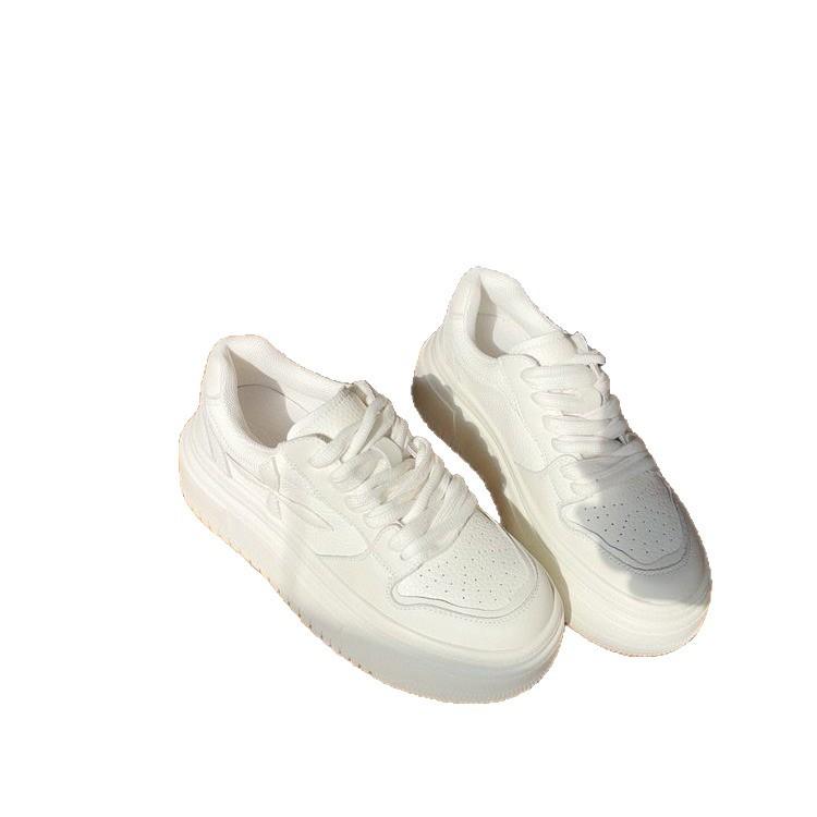 Platform canvas shoes women's 2025 summer new shoes versatile round head white shoes with skirts sports and leisure board shoes