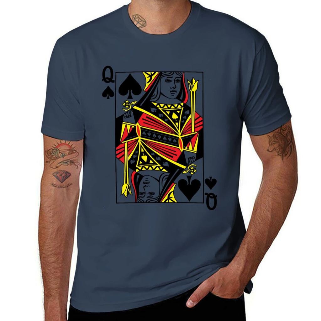 Queen Of Spades Tshirt Soft Casual Short Sleeve Cotton Tee