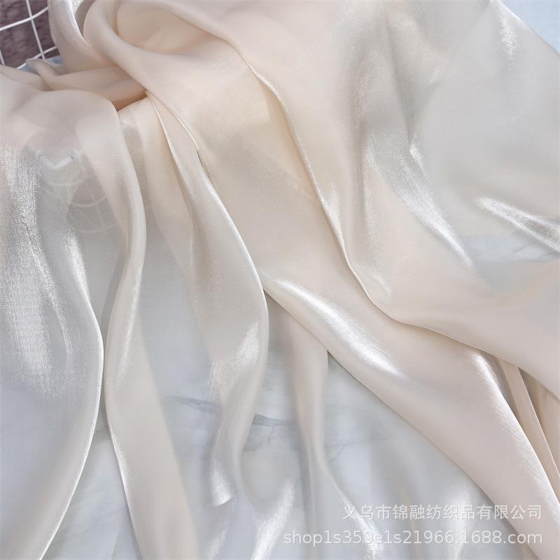 Křišťálová saténová organzová látka na Hanfu, svatební a večerní šaty, dětské oblečení