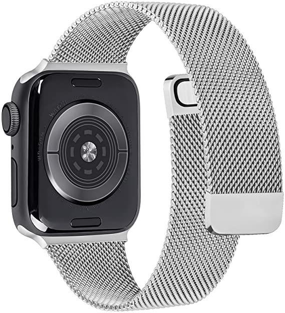 

Ремешок миланская петля для Apple watch Band 10 46 мм 44 мм 45 мм 41 мм 49 мм 42 мм 40 мм 45 мм браслет iwatch series 9 7 8 4 5 6 SE Ultra2 for Series 10 42mm серебряный