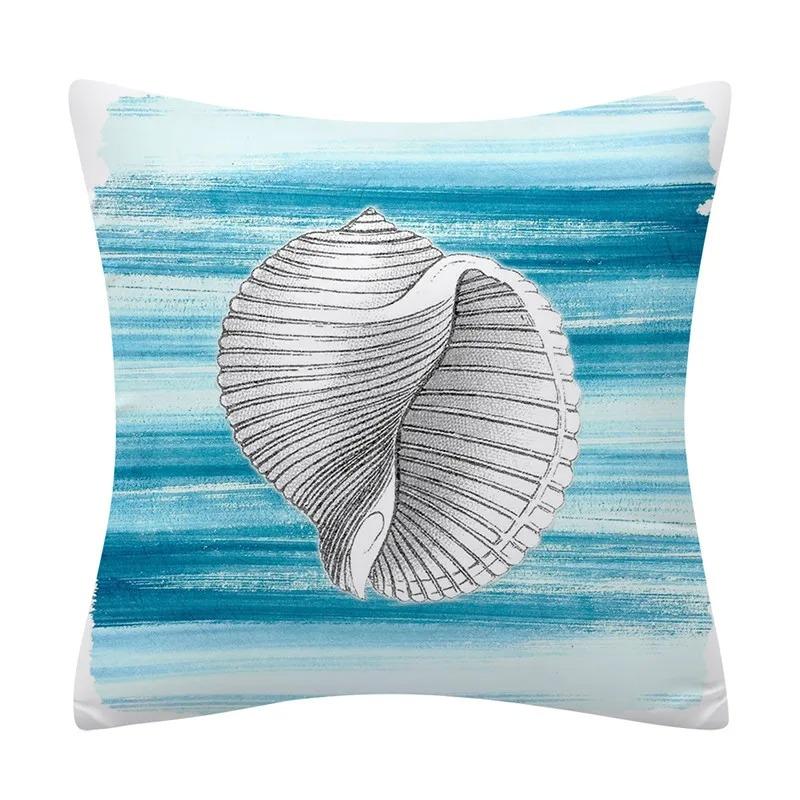 Dekoracyjna poszewka na poduszkę ze zwierzętami morskimi Poduszka na sofę Skorupa żółwia morskiego Poduszka Dekoracyjna poszewka na poduszkę do domu