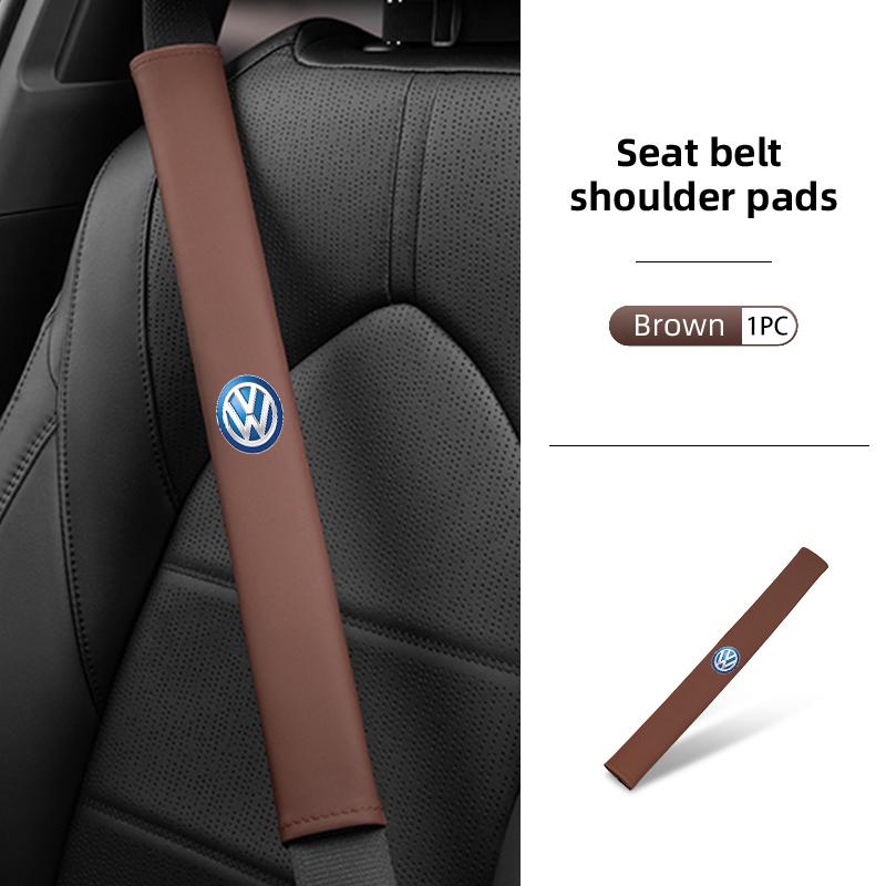 BIG1 For Volkswagen VW Leather Car Safety Belt Shoulder Cushion Extended Length Anti-Wear Golf 4 5 6 7 Polo Jetta Sagitar Magotan