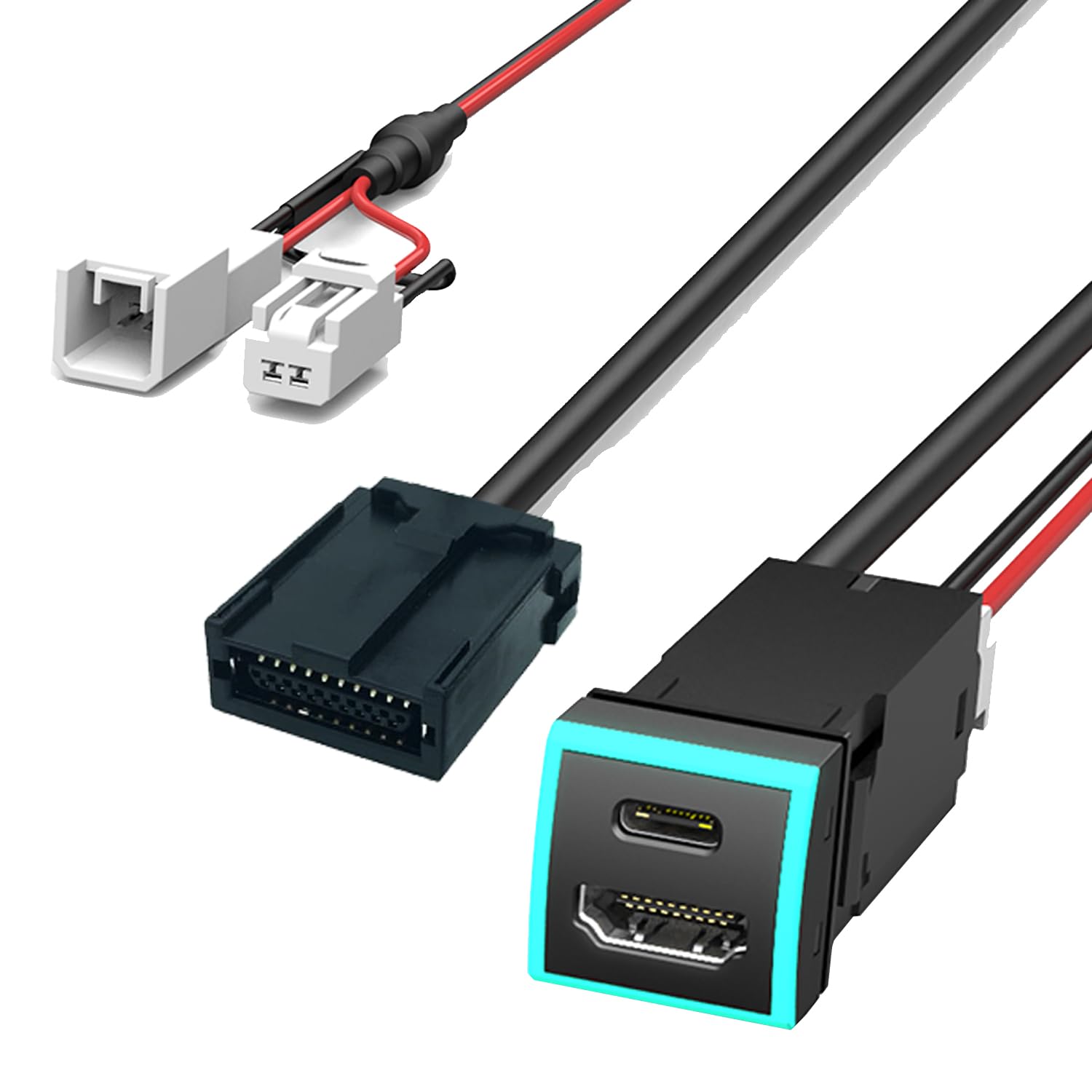 

Вход HDMI HDMI HDMI Тип E на Тип USB быстрая зарядка Тип аудио аудио переключатель панель с отверстием автомобильный запасной переключатель для Harrier 80 Yaris Prado 150 Voxy 90