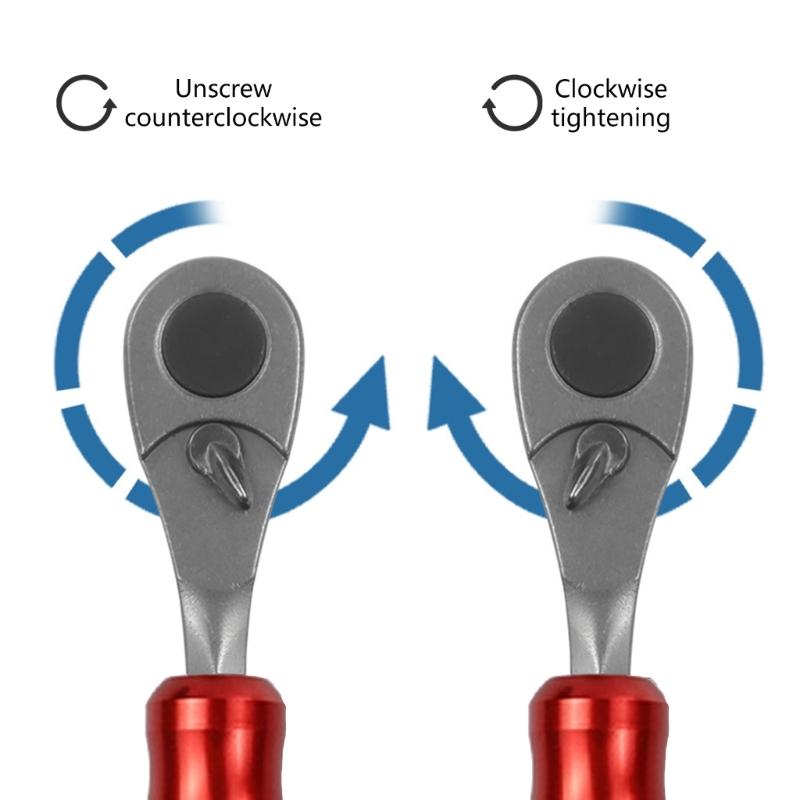 Bikes Ratchet Wrenches with 10 Bit 1/4Inch Ratchet Repair Tool Tire Wrenches