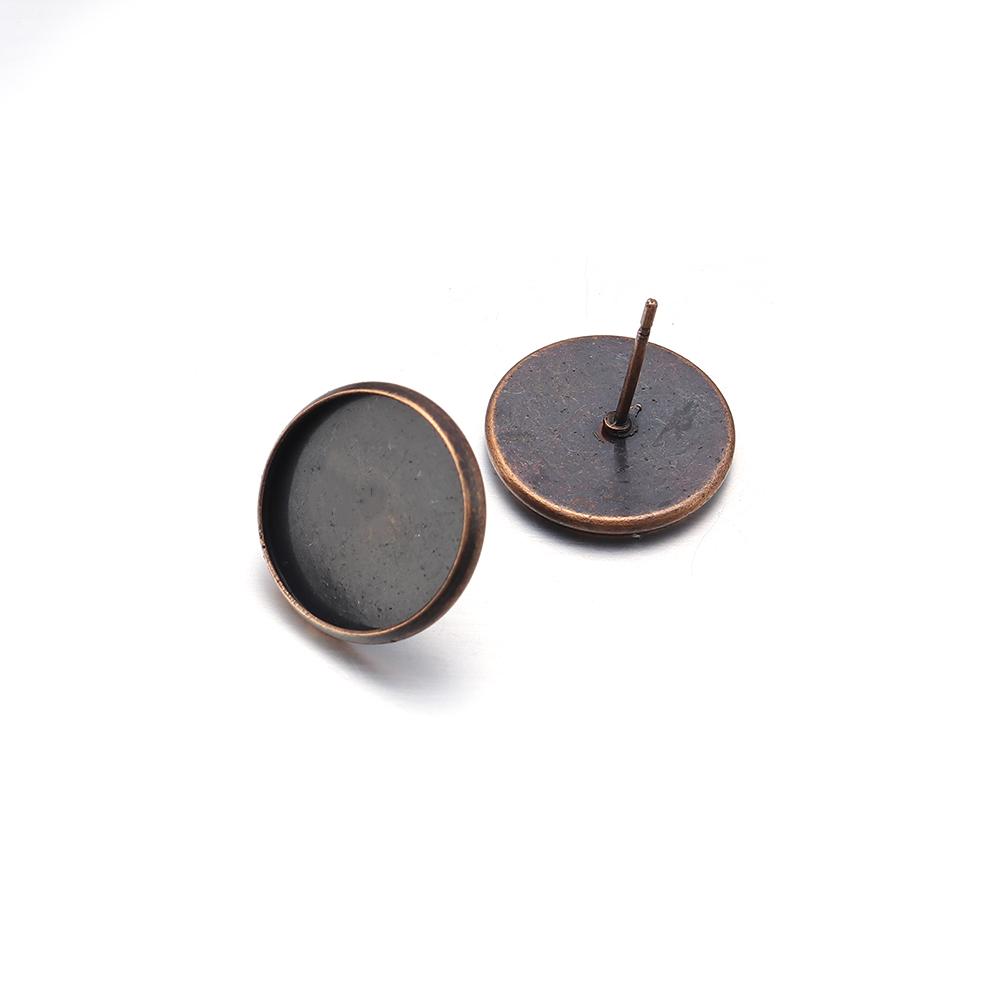 20pcs/Lot 6 8 10 12 20mm Cabochon Base Earring Studs Base DIY Earrings Blank Earring Base Cabochon Cameo For Jewelry Making